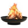 Fire Pit 80 cm Steel Colour black Size Φ 80 x 20 cm 