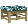 Garden Footstools with Cushions - 2pcs Solid Pine