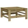 Garden Footstools with Cushions - 2pcs Solid Pine