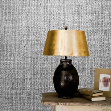 Noordwand Vintage Deluxe Wallpaper - Grey Fabric Look