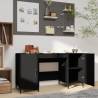 Trendy Black Desk 140x50 cm - Engineered Wood for Office