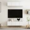 TV Cabinets 4 pcs White 60x30x30 cm Engineered Wood Colour white Quantity in Package 4 Width 60 cm 