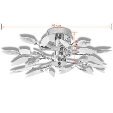 Ceiling Lamp with Acrylic Leaf Arms - Elegant Light Fixture