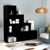 Book Cabinet/Room Divider Black 155x24x160 cm Engineered Wood Colour black Quantity in Package 1 