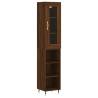 Stylish Highboard Brown Oak - 34.5x34x180 cm | HipoMarket