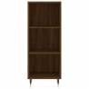 Stylish Highboard Brown Oak - 34.5x34x180 cm | HipoMarket