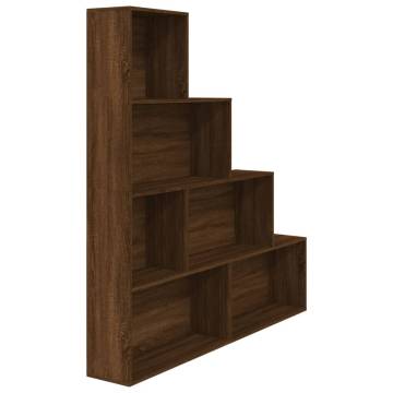 Stylish Brown Oak Book Cabinet - 155x24x160 cm | HipoMarket