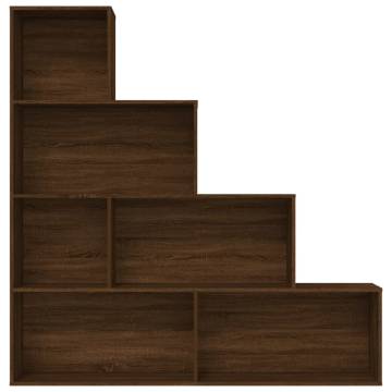 Stylish Brown Oak Book Cabinet - 155x24x160 cm | HipoMarket