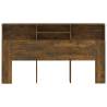 Headboard Cabinet Smoked Oak - Stylish Bedroom Storage