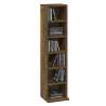 Stylish CD Cabinet in Smoked Oak | 21x20x88 cm