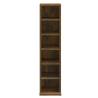 Stylish CD Cabinet in Smoked Oak | 21x20x88 cm