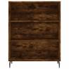 Stylish Highboard in Smoked Oak | 69.5x34x180 cm