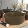 Luxury Wash Basin with Overflow Matt Cream 36x13 cm Ceramic Colour matte cream 