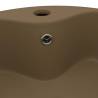 Luxury Matt Cream Wash Basin 36x13 cm - Elegant Ceramic Design