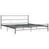 Grey Metal Bed Frame 200x200 cm - Durable & Stylish