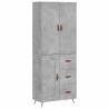 Stylish Highboard Concrete Grey - 69.5x34x180 cm | HipoMarket