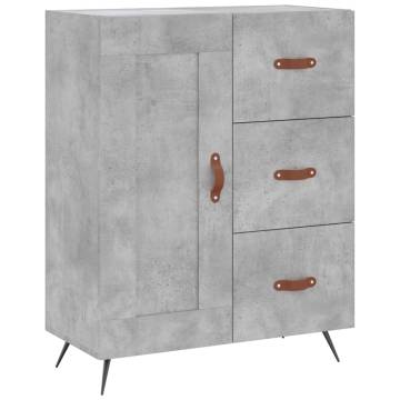 Stylish Highboard Concrete Grey - 69.5x34x180 cm | HipoMarket