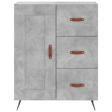 Stylish Highboard Concrete Grey - 69.5x34x180 cm | HipoMarket