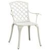 5 Piece White Bistro Set - Durable Cast Aluminium