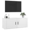 Wall Mounted TV Cabinet High Gloss White | Stylish Storage