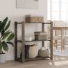 3-Tier Grey Storage Rack | Solid Pine 80x38x90 cm - HipoMarket