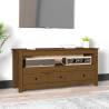 TV Cabinet Honey Brown 114x35x52 cm Solid Wood Pine Colour honey brown Quantity in Package 1 