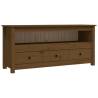 TV Cabinet Honey Brown | Solid Pine Wood 114x35x52 cm