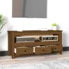 TV Cabinet Honey Brown | Solid Pine Wood 114x35x52 cm