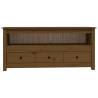 TV Cabinet Honey Brown | Solid Pine Wood 114x35x52 cm