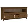 TV Cabinet Honey Brown | Solid Pine Wood 114x35x52 cm