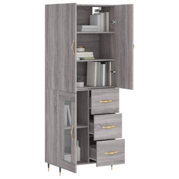 Elegant Highboard Grey Sonoma - Stylish Storage Solution