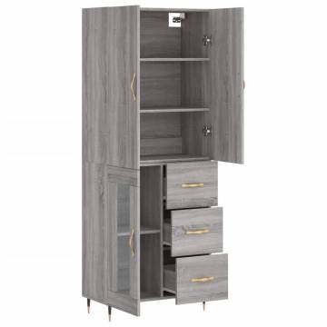 Elegant Highboard Grey Sonoma - Stylish Storage Solution