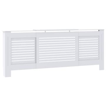 Stylish MDF Radiator Cover White - 205 cm | HipoMarket