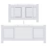 Stylish MDF Radiator Cover White - 205 cm | HipoMarket