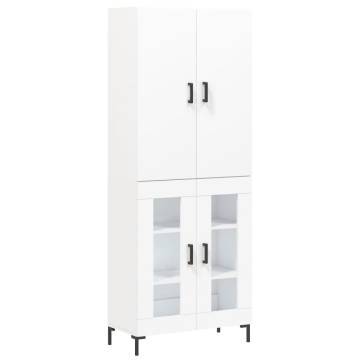 Stylish Highboard White 69.5x34x180 cm - Durable Storage Solution