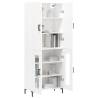 Stylish Highboard White 69.5x34x180 cm - Durable Storage Solution