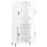 Stylish Highboard White 69.5x34x180 cm - Durable Storage Solution