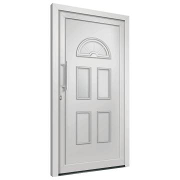 Front Door White 98x208 cm - Secure & Elegant Design