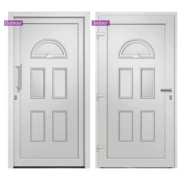 Front Door White 98x208 cm - Secure & Elegant Design