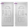 Front Door White 98x208 cm - Secure & Elegant Design