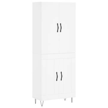 Stylish Highboard White 69.5x34x180 cm - Hipomarket