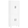 Stylish Highboard White 69.5x34x180 cm - Hipomarket