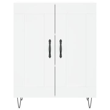 Stylish Highboard White 69.5x34x180 cm - Hipomarket