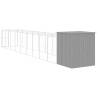 Dog House with Run - Light Grey Galvanised Steel 165x1067 cm