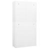 Office Cabinet White 90x40x180 cm Steel - Durable Storage