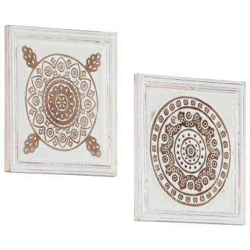 Elegant Hand-Carved Wall Panels - Set of 2 | Hipo Market