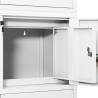 Office Cabinet White 90x40x180 cm Steel - Durable Storage