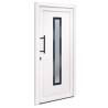 Front Door White 98x208 cm PVC - Secure & Elegant Design