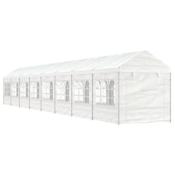 Gazebo with Roof White 17.84x2.28m - Durable Outdoor Shelter