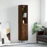 Highboard Brown Oak 34.5x34x180 cm Engineered Wood Colour brown oak Quantity in Package 1 Model 1 wood door 